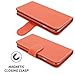iPhone 6 Plus / 6s Plus Case, Snugg - Leather Wallet Cover Case with (Orange) for Apple iPhone 6 Plus / 6s Plus