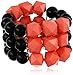 Amazon Collection Round and Cube Shaped Bead Stretch Bracelet, 7