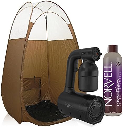 Tan Easy Spray Tan Machine Kit with Norvell Tanning Solution &amp; Tent (Bronze)