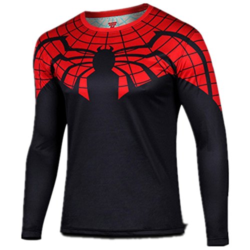WUKE Men's Cosplay Spider Long Shirt