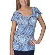 Merona&reg; Short Sleeve Square Neck Top - Navy/Blue Dandelion