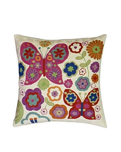 Jute & Co Cuscino Ricamato A Mano Multicolore 60×60 cm