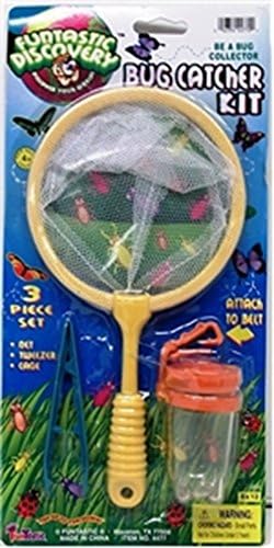 (2 packs) Bug Catcher Discovery Kit 3 piece set Cage Tweezers Net Bug Collector RM2610- Set of 2