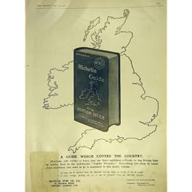 Annonce de l'Impression 1911 de Pneu d'�les Britanniques de Guide de Michelin Vieille