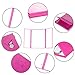 Luckybird 3-folder MakeUp Mirror with 8 Led Lights, Travel Mirror,mirror with lights（battery included） (pink)
