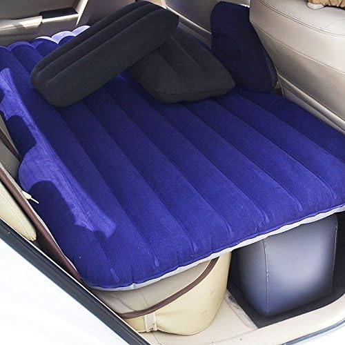 LETWALKER New Style Universal Travel Camping Flexible Inflatable Mattress For Car Back Seat Air Bed In Car with Blue