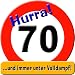 Riesen Glückwunschschild 50x50cm Zum 70.Geburtstag...