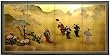 Asian Art, D&eacute;cor, & Gifts - 6ft. Flower Dance Oriental Gold Leaf Folding Wall Screen Painting - 36" x 72"