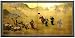 Asian Art, D&eacute;cor, & Gifts - 6ft. Flower Dance Oriental Gold Leaf Folding Wall Screen Painting - 36" x 72"