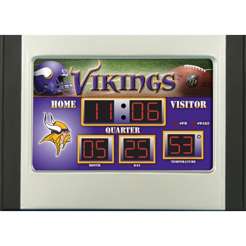 Minnesota Vikings Scoreboard Desk Clock