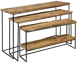 Recycled Nested Console Tables, NESTED, NATURAL