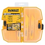 DEWALT DW4890 15-Piece Reciprocating Saw Blade Tough Case Set
