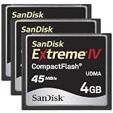 SanDisk 4 GB Extreme IV Compact Flash Memory Card - Pack of 3