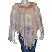 Womens Poncho Outerwear Wool in Jacquard Design 40 x 40 inches (pnch289)