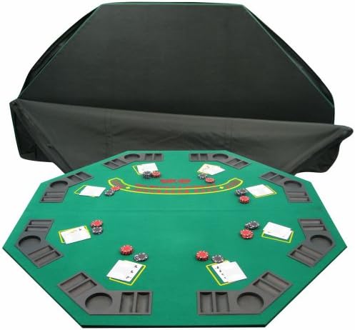 2-in-1 Folding Poker Blackjack Wood Table Top