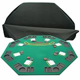 2-in-1 Folding Poker Blackjack Wood Table Top