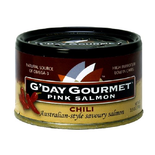 G'Day Gourmet Pink Salmon Chili, 3.5-Ounce Cans (Pack of 12) by G'Day Gourmet