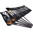 Bundle Monster 34pc Studio Pro Makeup Make Up Cosmetic Brush Set Kit W/ Leather 