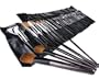 Bundle Monster 34pc Studio Pro Makeup Make Up Cosmetic Brush Set Kit w/ Leather Case - For Eye Shadow, Blush, Concealer, Etc