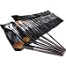 Bundle Monster 34pc Studio Pro Makeup Make Up Cosmetic Brush Set Kit w/ Leather Case - For Eye Shadow, Blush, Concealer, Etc
