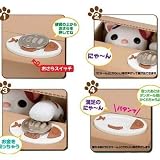 Cute Stealing Coin Cat Money Piggy Bank with Meow - White