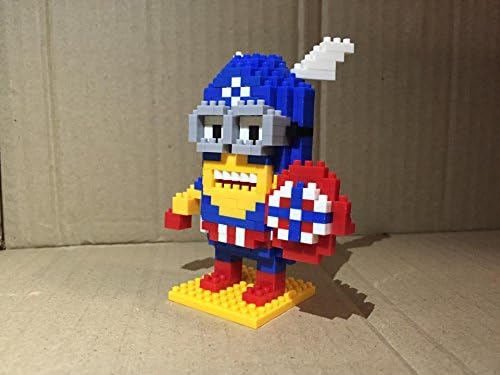 Despicable Me Superhero Series - Minion Dave Captain America QCF Nanoblock Minifigure Lego Toys