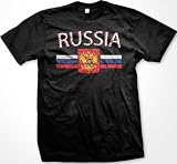 Russia Crest International Soccer T-Shirt, Russian Federation Mens T-shirt