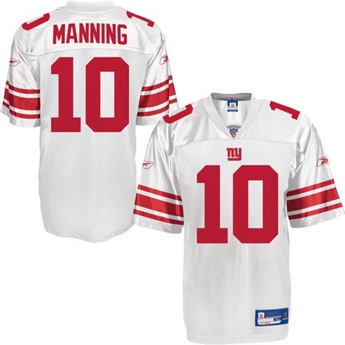 Eli Manning Youth Jersey: Reebok White Replica #10 New York Giants Jersey