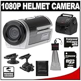 Coleman Xtreme Sports Waterproof 1080p HD Helmet Wearable Camcorder Video Camera (Silver) with 8GB Card + Case + Accessory Kit