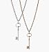 Avon mark Secret's Safe Key Necklace Burnished Silvertone