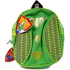  How To Train Your Dragon Movie Back Pack Green with Detachable Wings & Hood