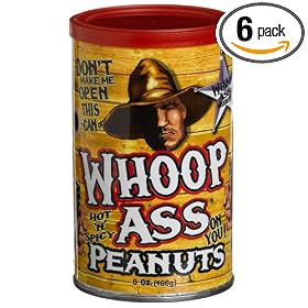 Ass Kickin' Whoop Ass Peanuts, 6-Ounce Cans (Pack of 6)