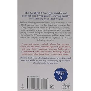 Blood Type A: Food, Beverage and Supplemental Lists  from Eat Right 4 Your Type