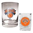 New York Knicks Rocks Glass & Square Shot Glass Set - Primary Logo NBA Basketball