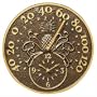 Whitehall Antique Copper Pineapple Thermometer Clock - 01792