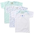 Luvable Friends 3-Pack Rib Knit Slip on Baby Shirt-Blue - 3-6 months