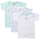 Luvable Friends 3-Pack Rib Knit Slip on Baby Shirt-Blue - 3-6 months