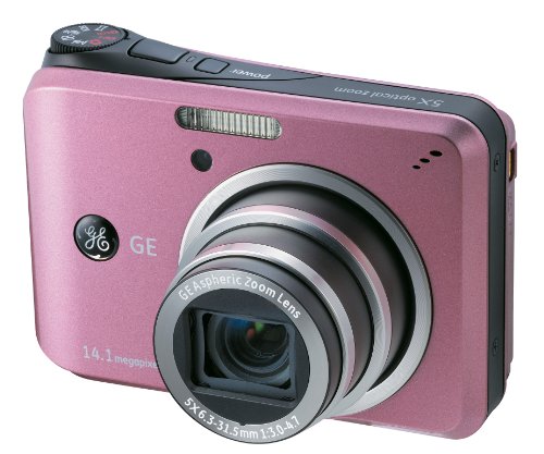 GE General Electric A1455 Digitalkamera (14 Megapixel, 5-fach opt. Zoom, 6,9 cm Display (2,7-Zoll), Auto-Panorama, Bildstabilisator) pink
