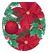 Toilet Tattoos TT-X600-R Poinsettia Design, Round