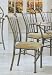Set of 2 Modern Wrought Iron Metal Dining Chairs w/Cushion Seats