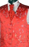 Men's Red Butterfly Pattern Dress/Party Waistcoat