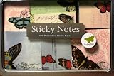 Cavallini Sticky Notes Set - Butterflies - In Keepsake Tin (480 Stickies)