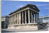Maison Carree Temple in the town of Nimes - 20 Inch Canvas Print (51cm) by Robert Harding