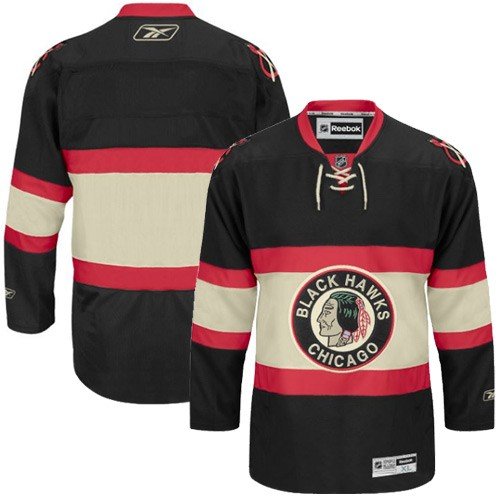 NHL Chicago Blackhawks Premier Jersey (Black, X-Large)