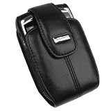 RIM Blackberry 8800, 8830 PDA Permium OEM Original Lambskin Black Swivel Holster Case with Belt Clip -13143-001