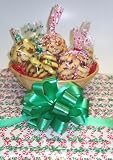 Scott's Cakes Small Butter Cookie Lovers Basket with no Handle Candy Cane Wrapping by Scott's Cakes
