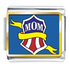 Mom With Yellow Ribbon Italian Charms Bracelet Link