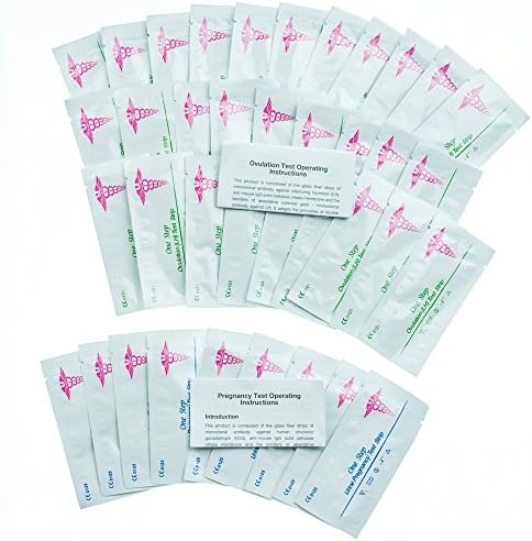 Complete Pregnancy Test &amp; Ovulation Test Kit | 30 Day Supply | 30 LH Ovulation Strips And 10 HCG Pregnancy Test Strips