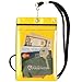 StoreSMART Sport - Zipper Passport Holder with Lanyard - Clear Plastic Front & Yellow Plastic Back - SPCR1596ZIPS-Y-1
