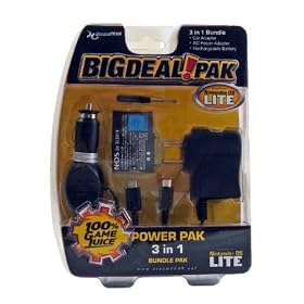 Nintendo DS Lite Power Pak 3 in 1 Bundle Black